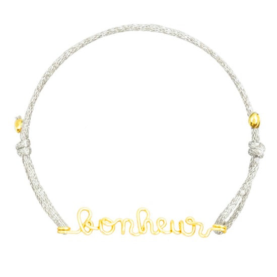 Bracelet cordon à message personnalisé femme - homme - enfant