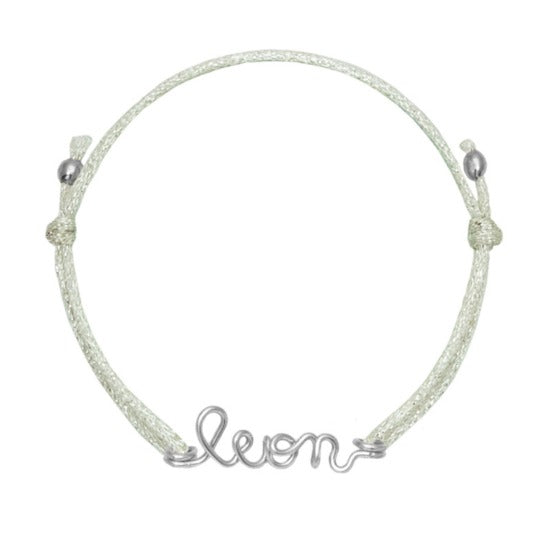 Bracelet cordon à message personnalisé femme - homme - enfant