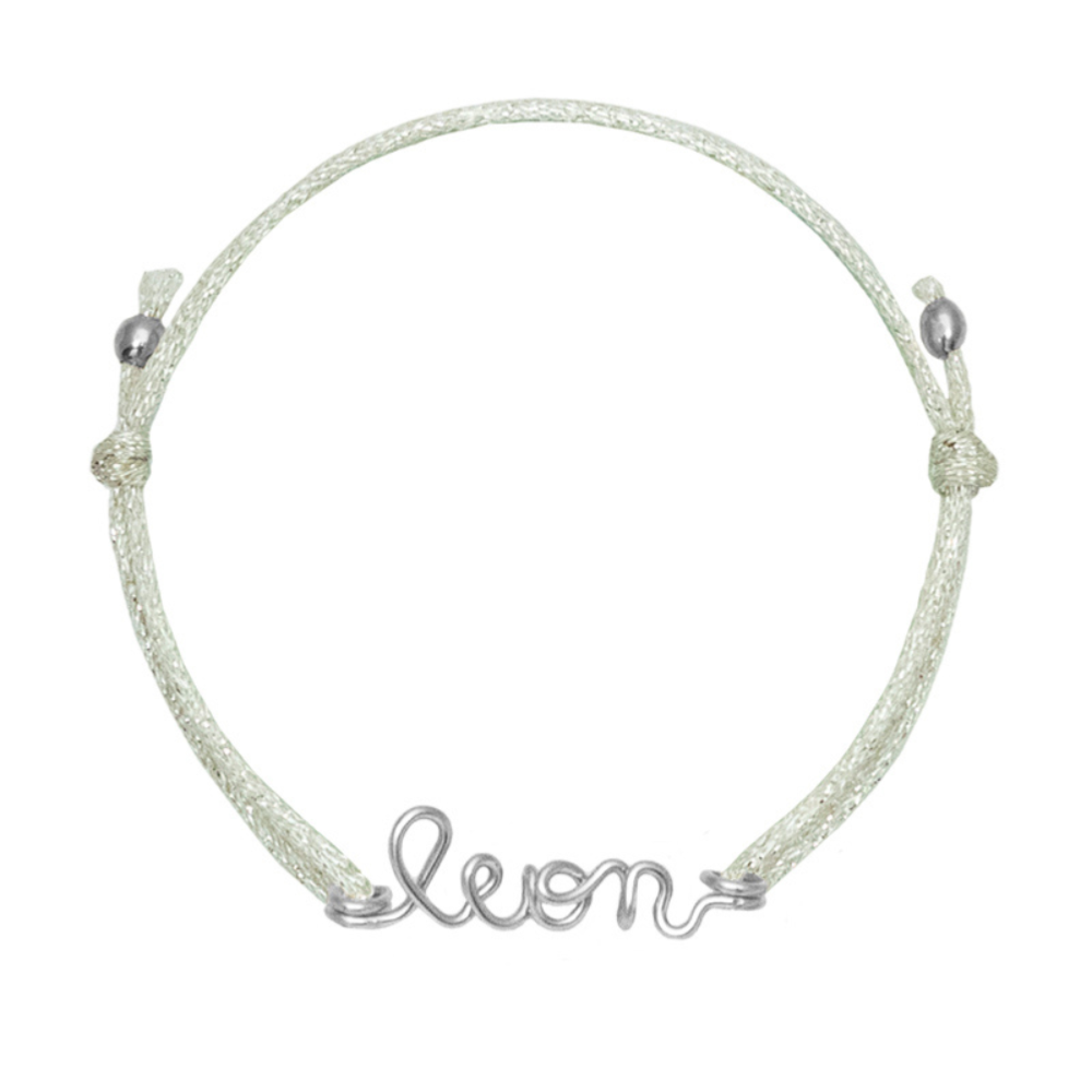Bracelet cordon à message personnalisé femme - homme - enfant