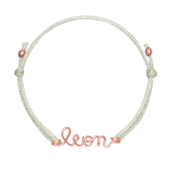 Bracelet cordon à message personnalisé femme - homme - enfant