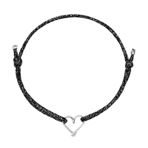 Bracelet cordon coeurs personnalisable femme - homme - enfant