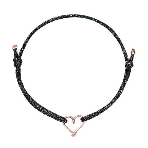 Bracelet cordon coeurs personnalisable femme - homme - enfant
