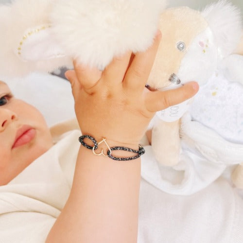 Bracelet cordon coeurs personnalisable femme - homme - enfant