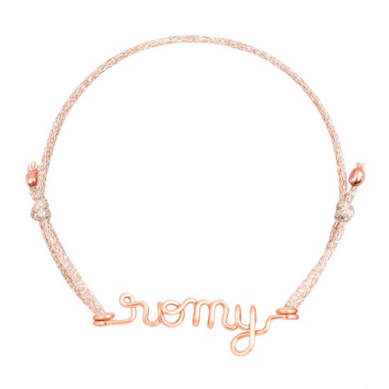 Bracelet cordon à message personnalisé femme - homme - enfant