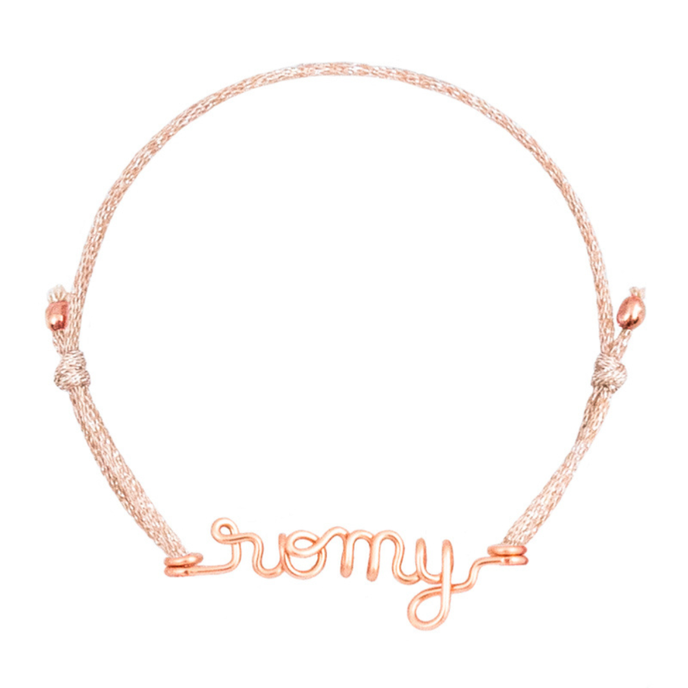 Bracelet cordon à message personnalisé femme - homme - enfant