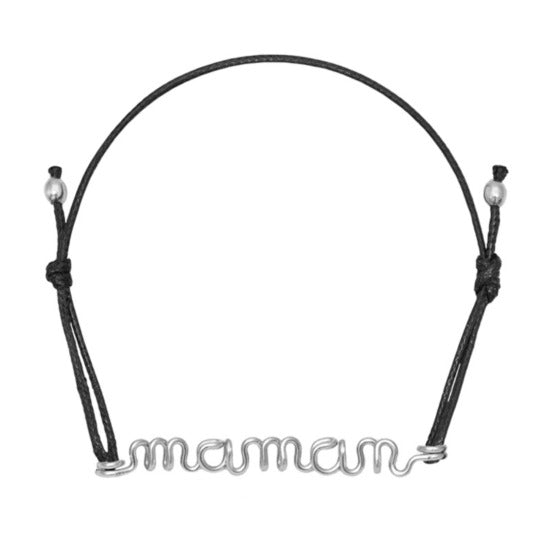 Bracelet cordon à message personnalisé femme - homme - enfant