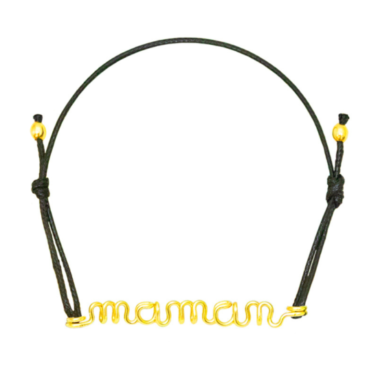 Bracelet cordon à message personnalisé femme - homme - enfant