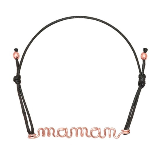 Bracelet cordon à message personnalisé femme - homme - enfant