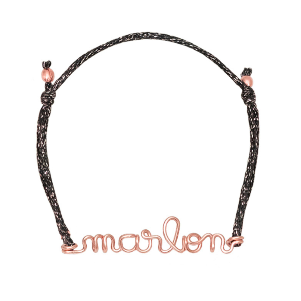 Bracelet cordon à message personnalisé femme - homme - enfant