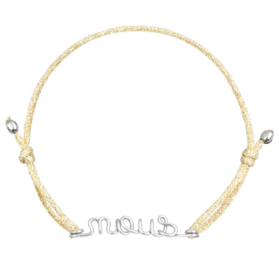 Bracelet cordon à message personnalisé femme - homme - enfant