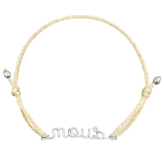 Bracelet cordon à message personnalisé femme - homme - enfant