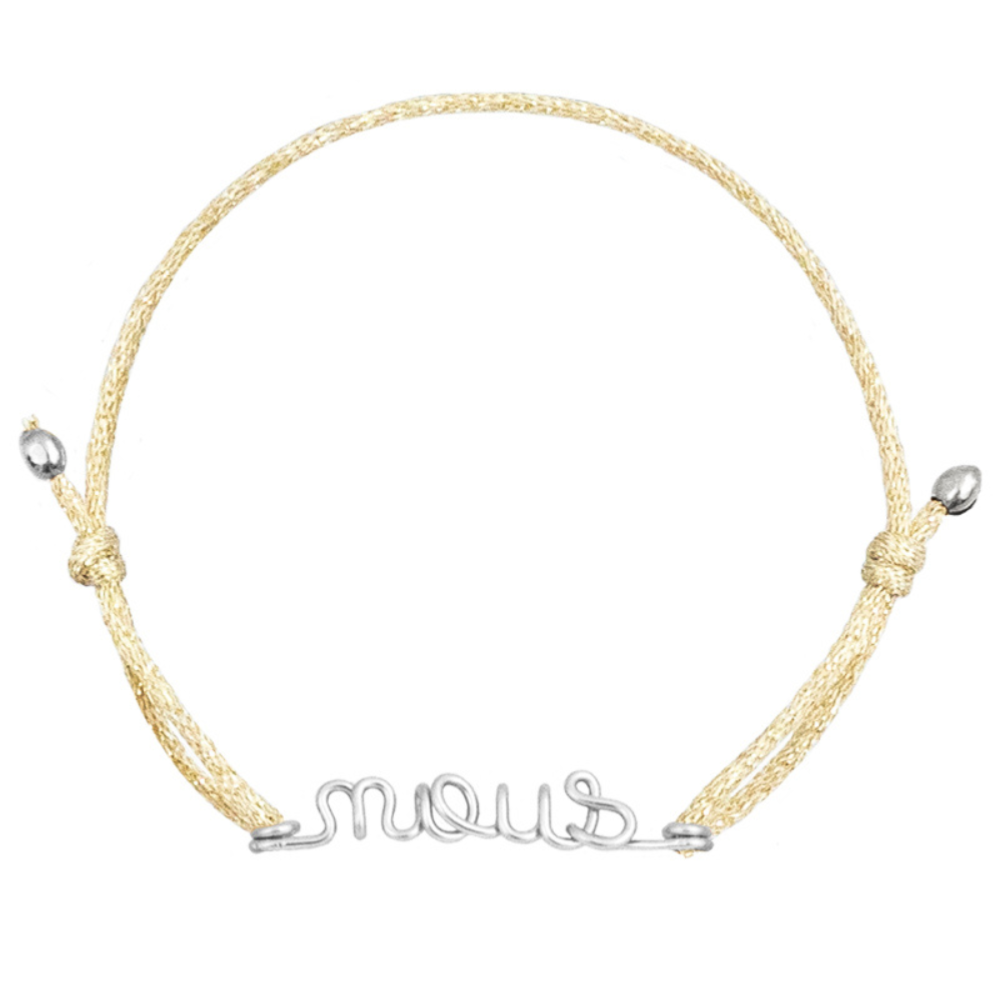 Bracelet cordon à message personnalisé femme - homme - enfant