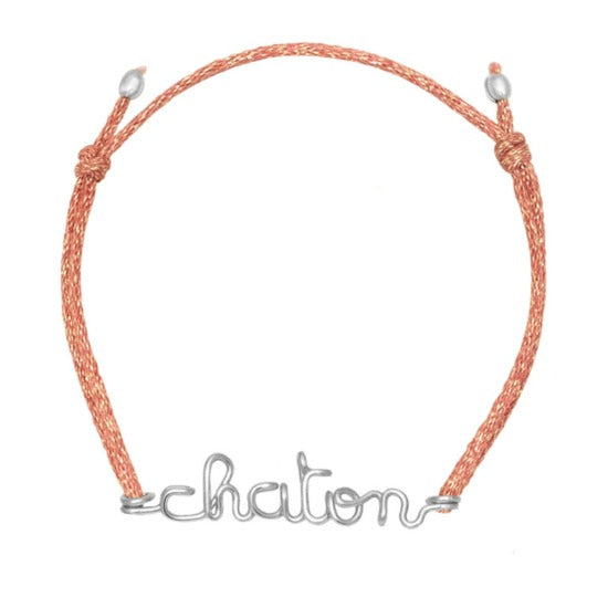 Bracelet cordon à message personnalisé femme - homme - enfant