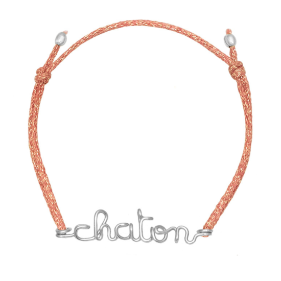 Bracelet cordon à message personnalisé femme - homme - enfant
