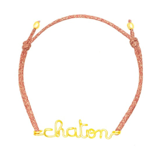 Bracelet cordon à message personnalisé femme - homme - enfant