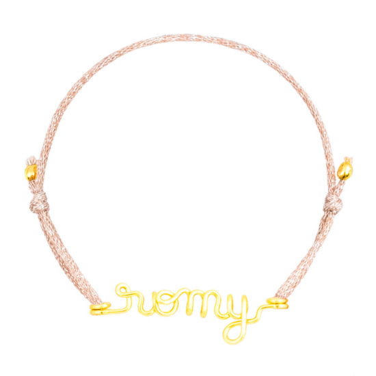 Bracelet cordon à message personnalisé femme - homme - enfant