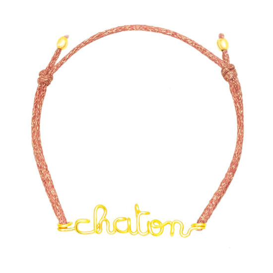 Bracelet cordon à message personnalisé femme - homme - enfant