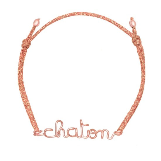 Bracelet cordon à message personnalisé femme - homme - enfant