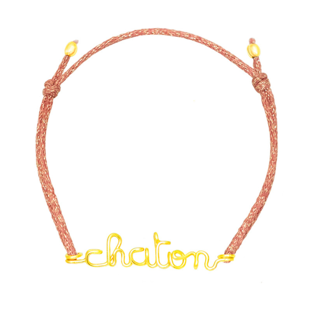 Bracelet cordon à message personnalisé femme - homme - enfant