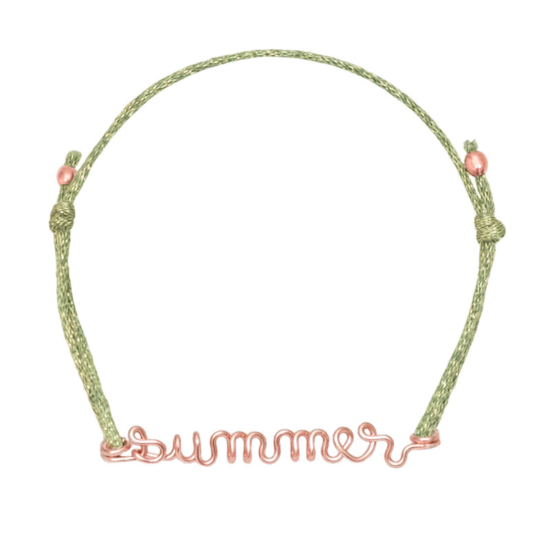 Bracelet cordon à message personnalisé femme - homme - enfant