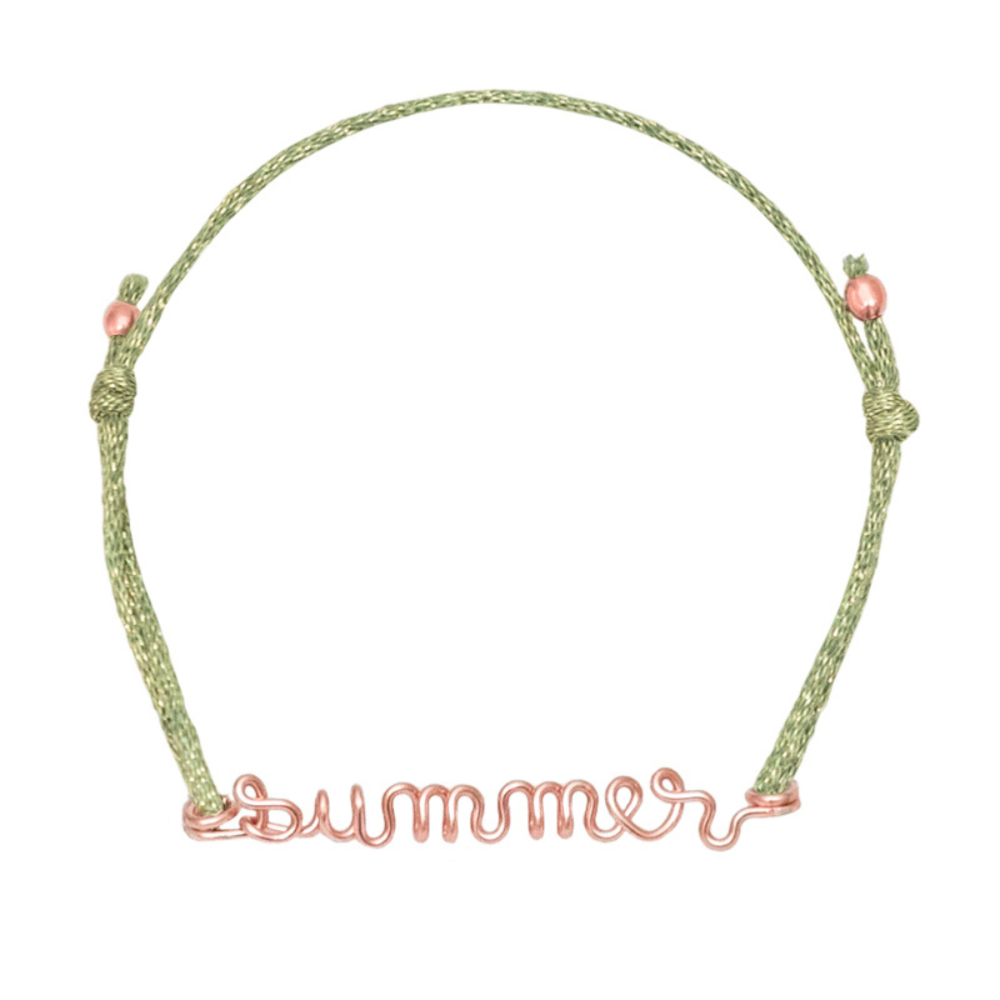 Bracelet cordon à message personnalisé femme - homme - enfant