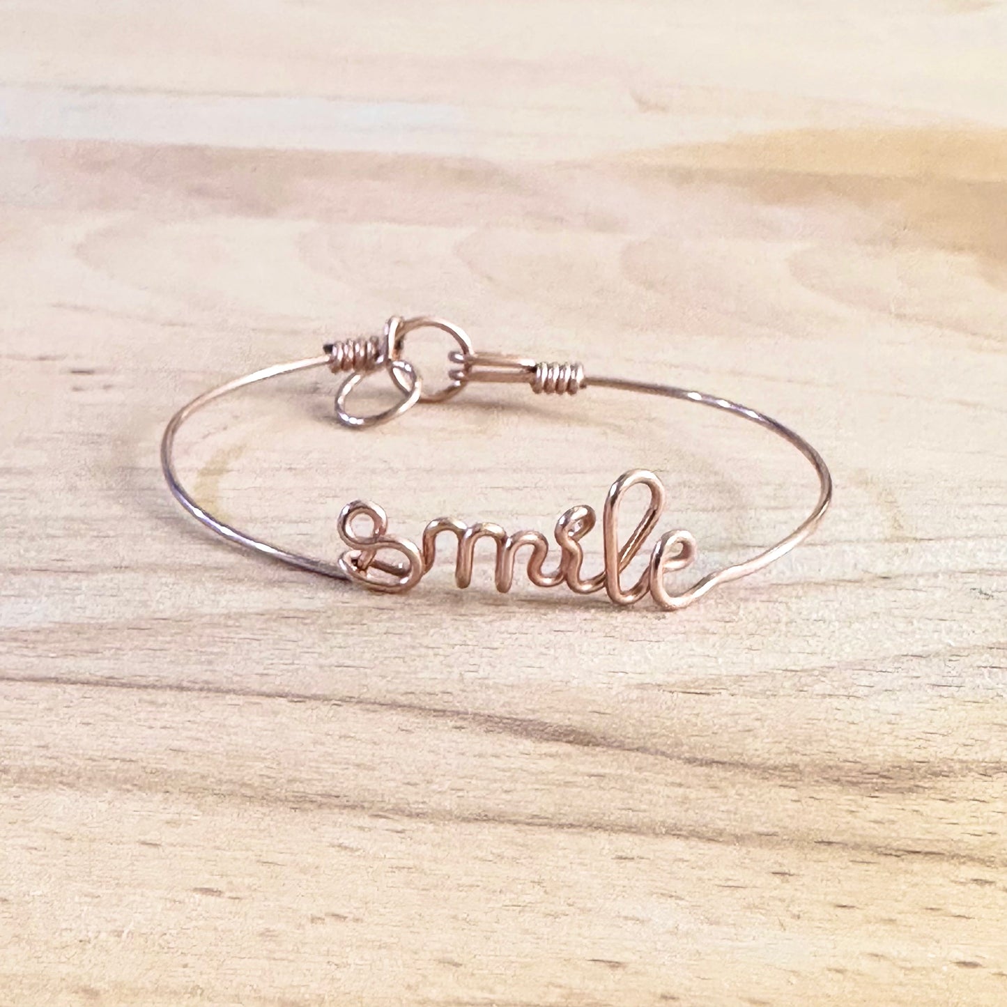 Bracelet Smile taille s Goldfilled 14 carats or rosé