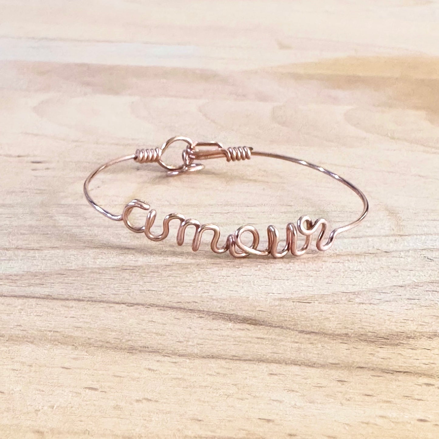 Bracelet Amour taille s Goldfilled 14 carats or rosé