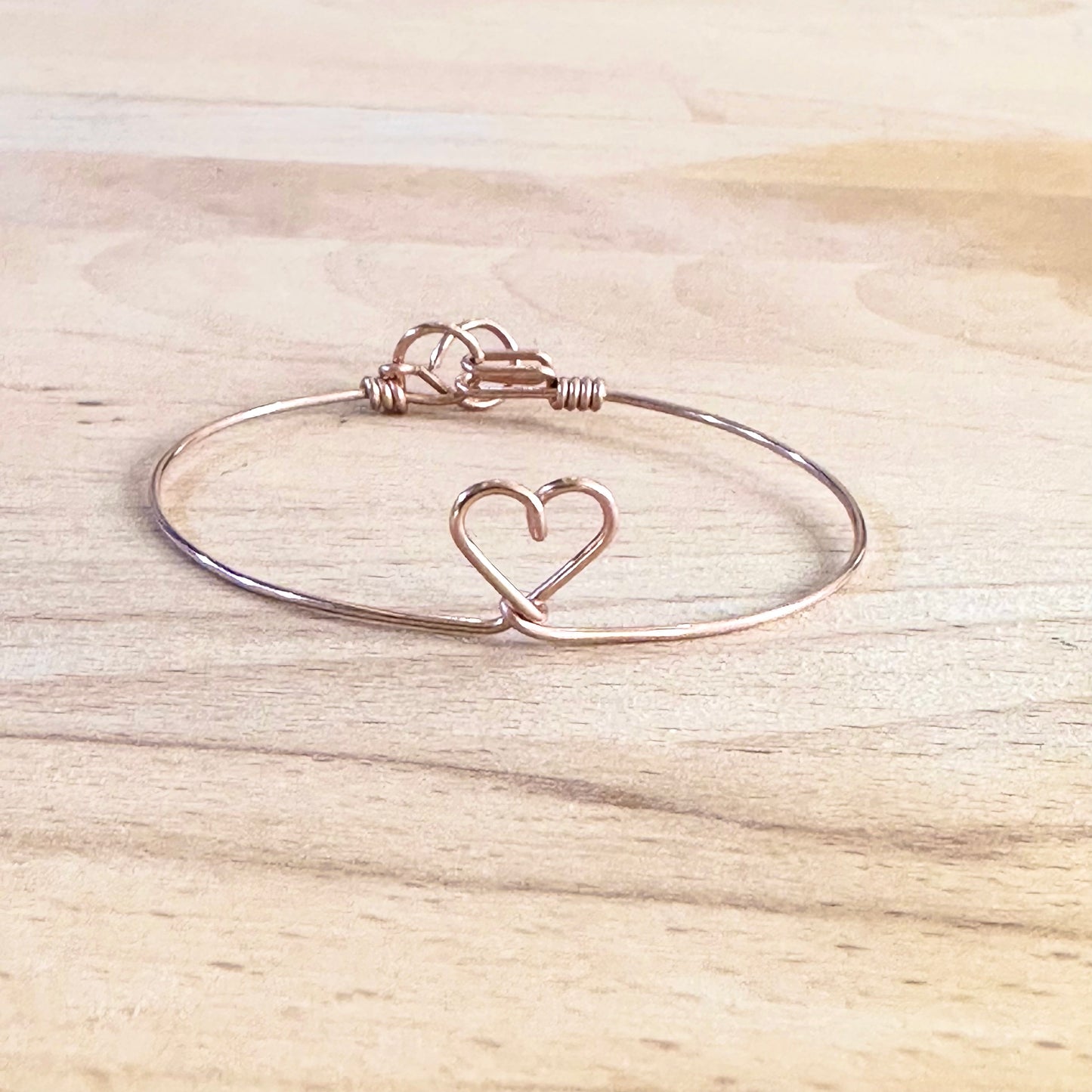 Bracelet coeur taille s Goldfilled 14 carats or rosé