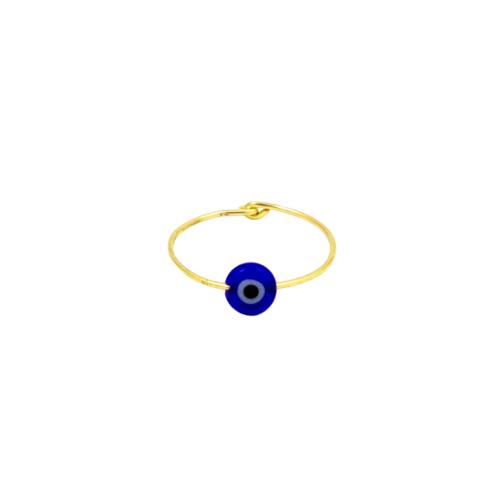 Bague oeil bleu foncé