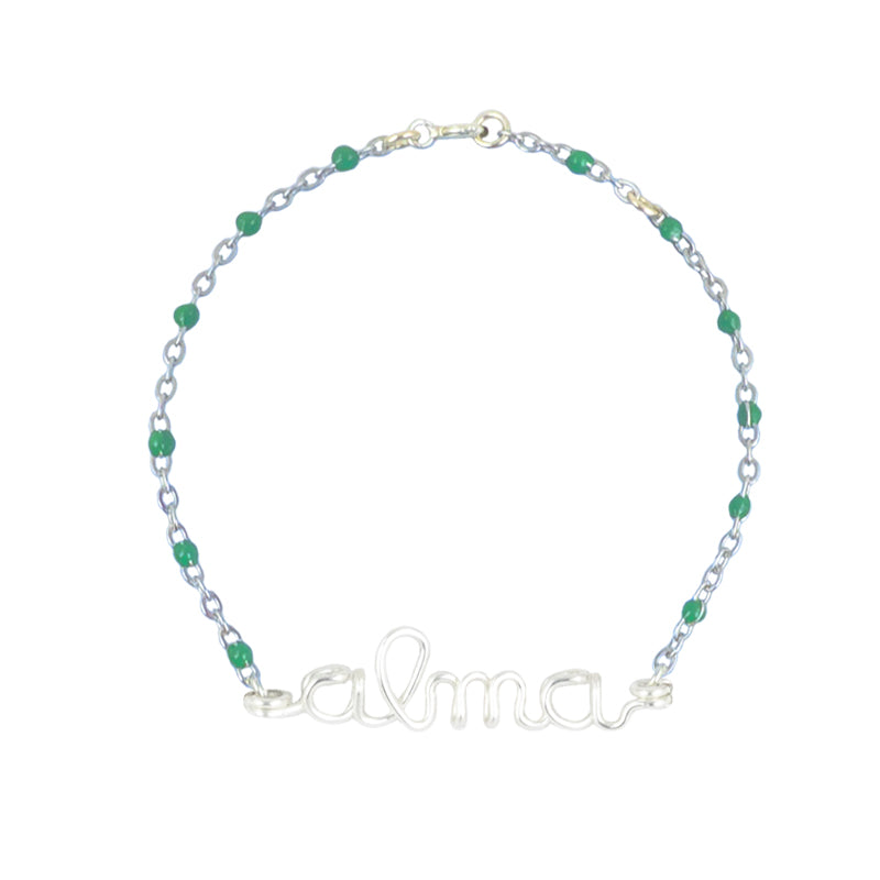 Bracelet chainette à message personnalisé enfant