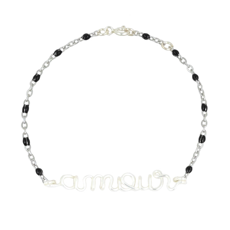 Bracelet chainette à message personnalisé enfant