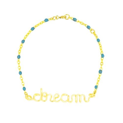 Bracelet chainette à message personnalisé femme