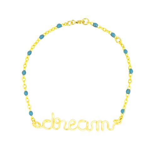 Bracelet chainette à message personnalisé enfant