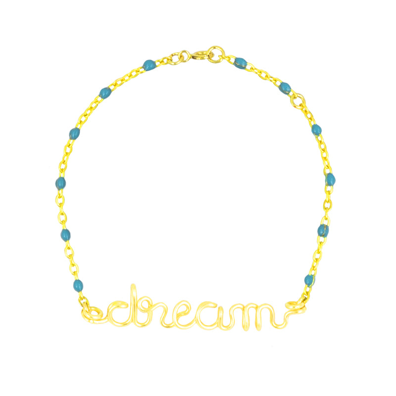 Bracelet chainette à message personnalisé enfant