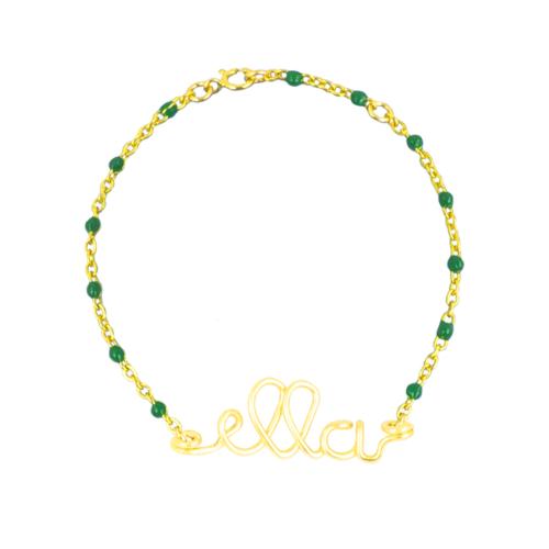 Bracelet chainette à message personnalisé enfant