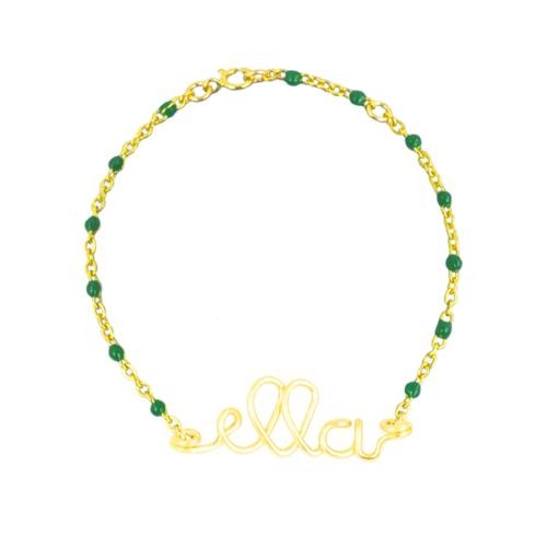 Bracelet chainette à message personnalisé femme