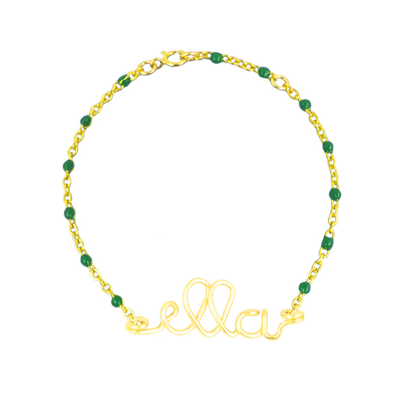 Bracelet chainette à message personnalisé enfant