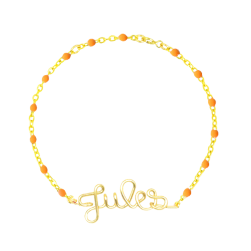 Bracelet chainette à message personnalisé enfant