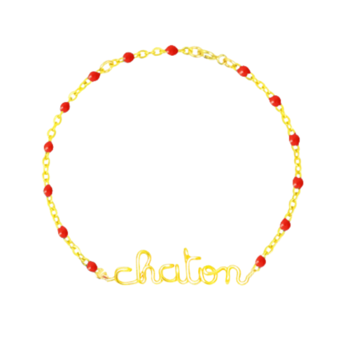 Bracelet chainette à message personnalisé enfant