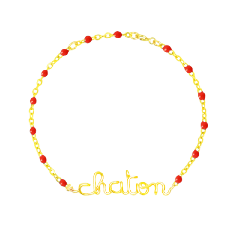 Bracelet chainette à message personnalisé enfant