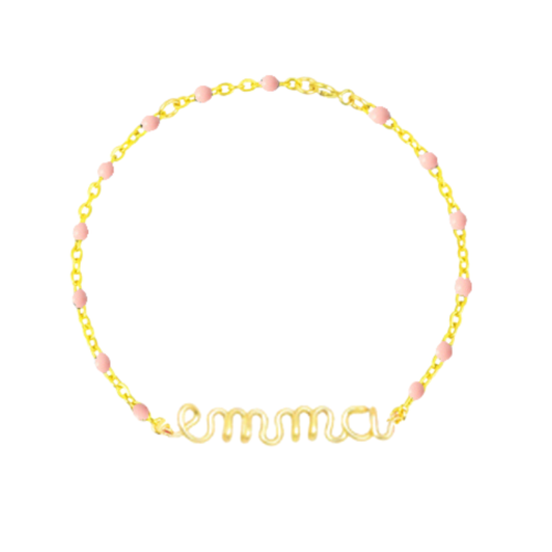 Bracelet chainette à message personnalisé enfant