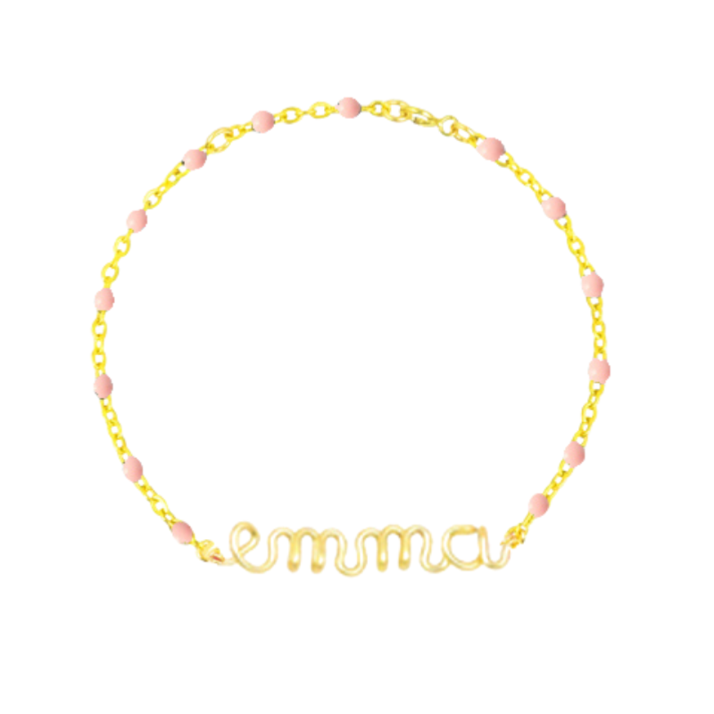 Bracelet chainette à message personnalisé enfant