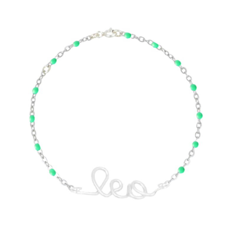 Bracelet chainette à message personnalisé enfant