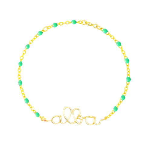 Bracelet chainette à message personnalisé enfant