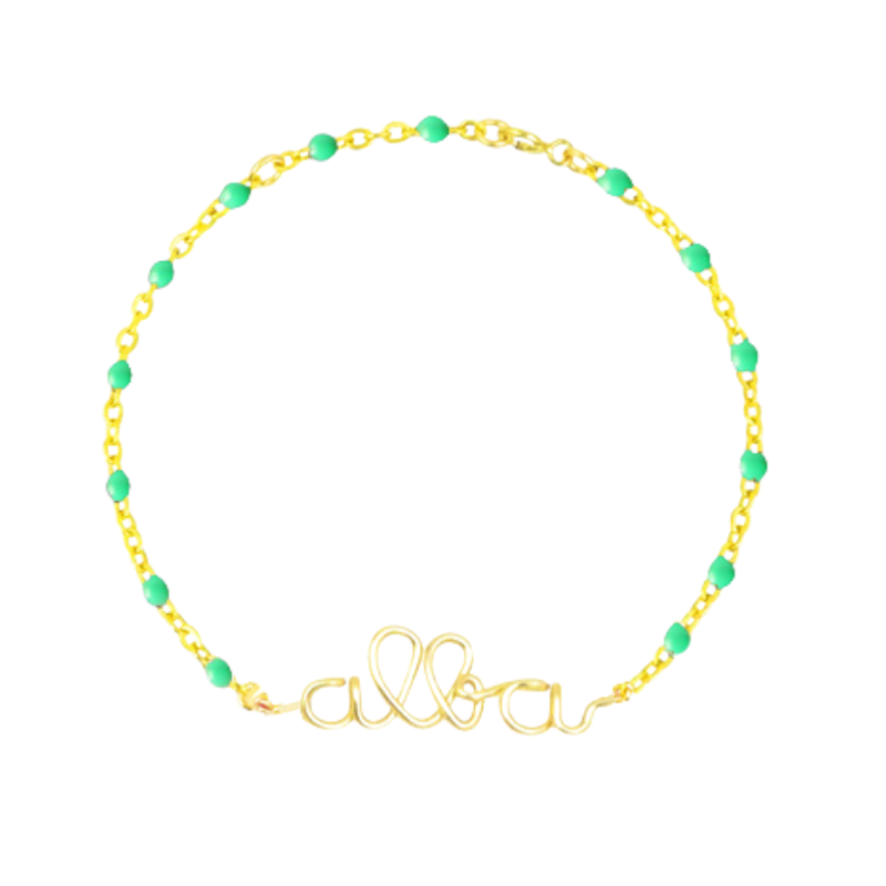 Bracelet chainette à message personnalisé enfant