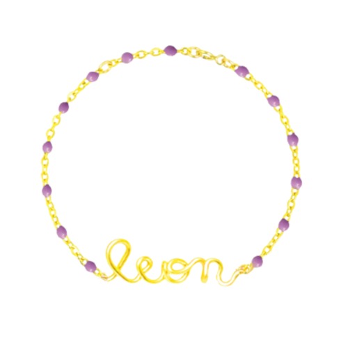 Bracelet chainette à message personnalisé femme