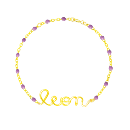 Bracelet chainette à message personnalisé enfant