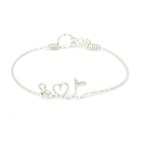 Bracelet à message personnalisé