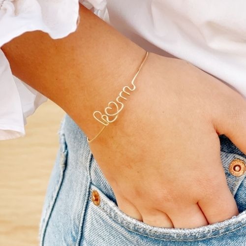 Bracelet à message personnalisé