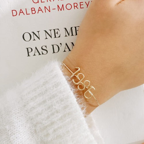 Bracelet chiffre à message personnalisé